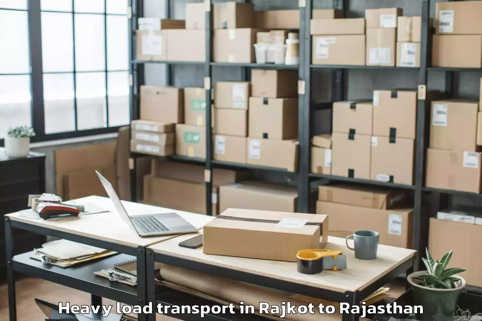 Top Rajkot to Niwai Heavy Load Transport Available